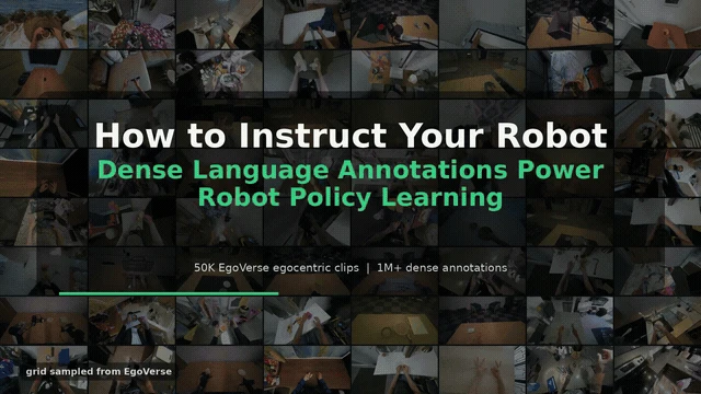 DeMiAn highlights: dense language annotations for robot learning, with a montage of human demonstrations.
